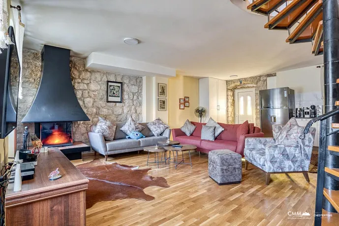 Stunning Stone Villa in Prčanj with Panoramic Bay Views